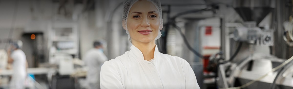 Hygiene inspection on a food production line