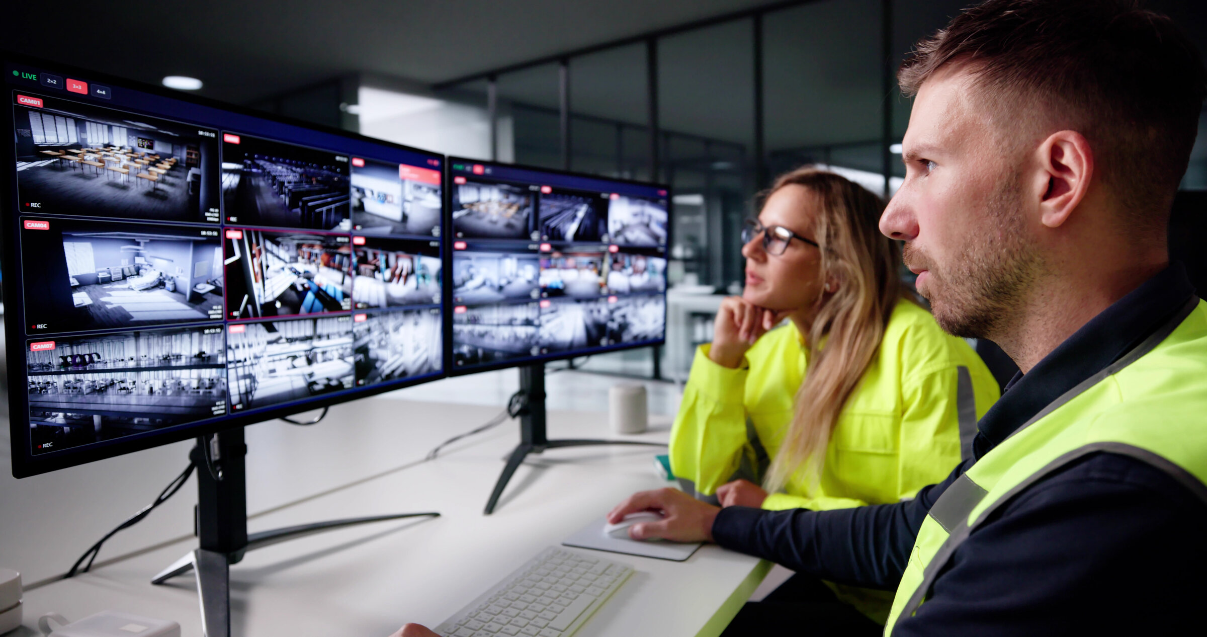 Security operations team monitoring sites with OnXR's spatial intelligence platform